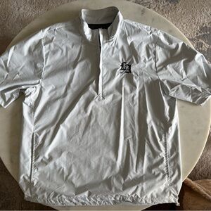 LAGC Men's White Half-Zip Jacket